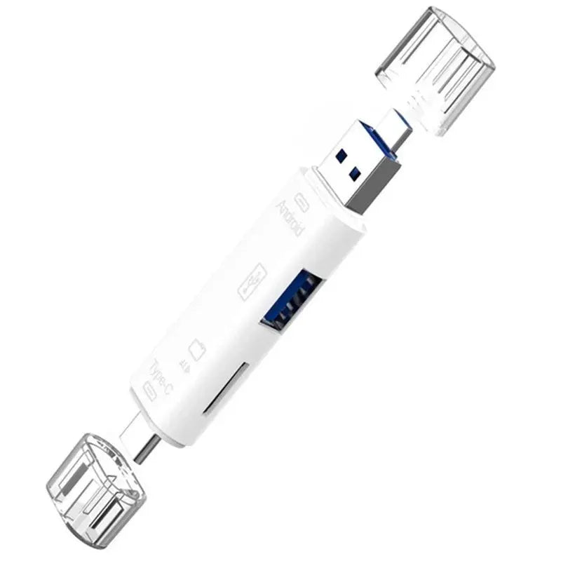 5 In 1 USB C Micro USB SD TF Card Reader Adapter For Android And PC OTG High Speed USB 2.0