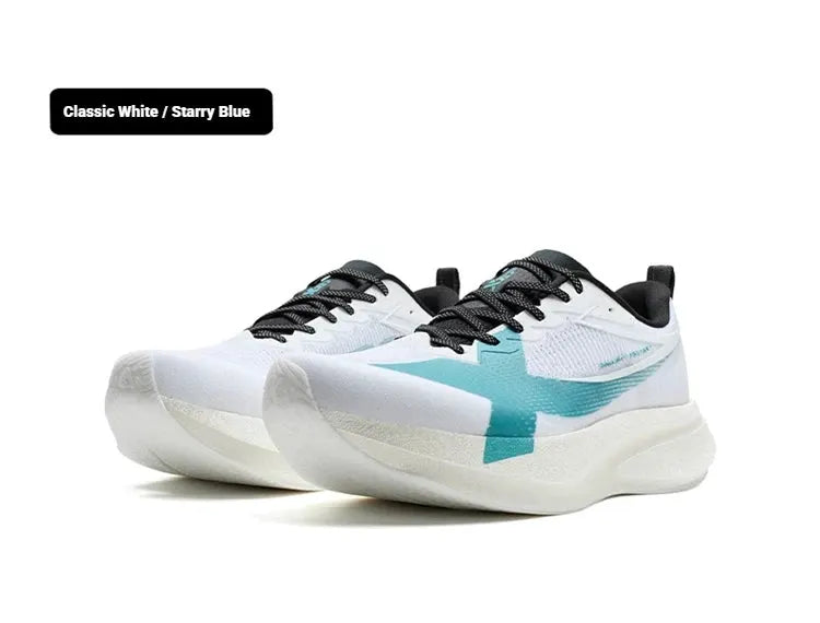 XTEP 2000km PRO men's running sneakers, classic white and starry blue, lightweight cushioned stability