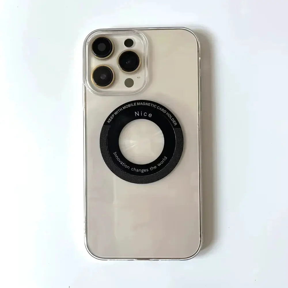 Simples Market Magsafe magnetic plate ring on back of smartphone for wireless charging and car mount