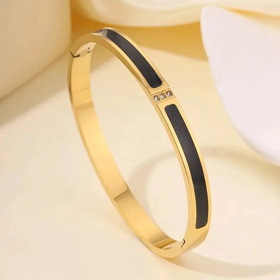 Zakol Sparkling Zirconia Inlaid Stainless Steel Bracelet Set For Women Stackable Bangles Fashion Non Fading Jewelry Gift