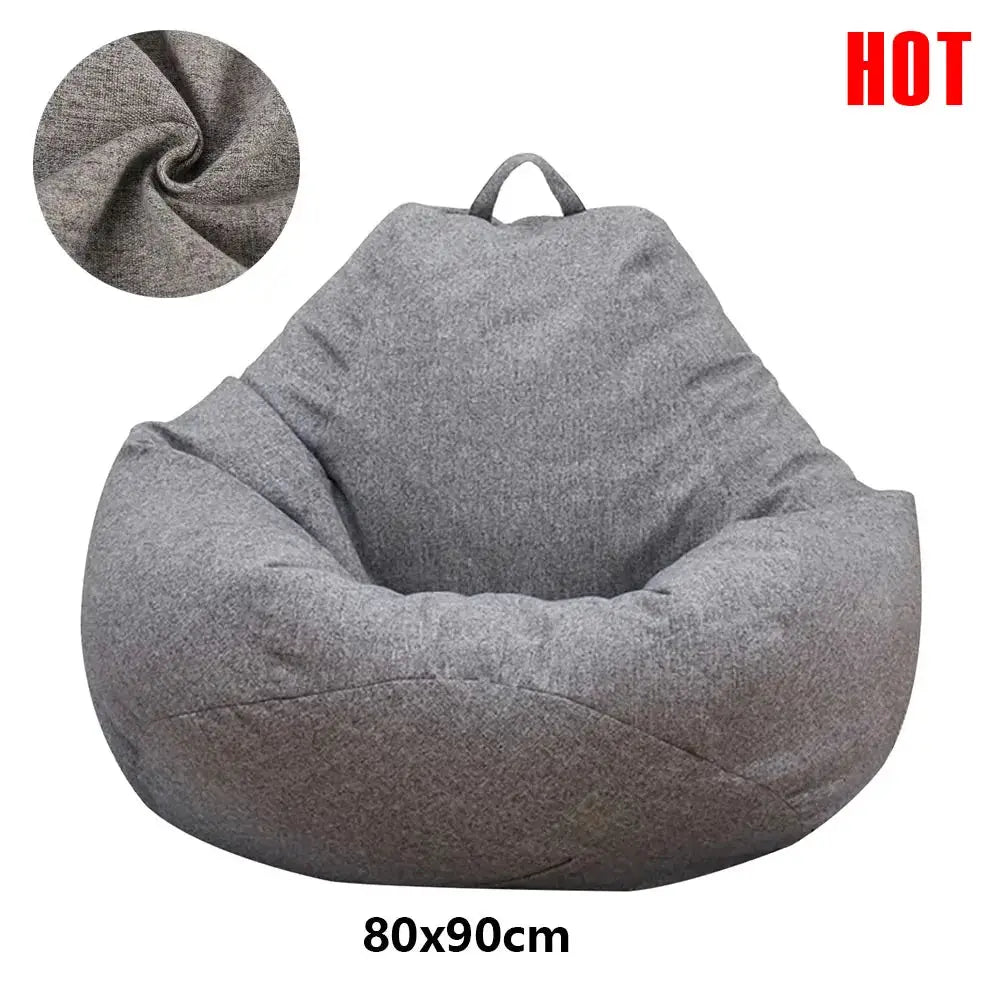 Simples Market gray bean bag cover 80x90 cm for lazy sofa without filler