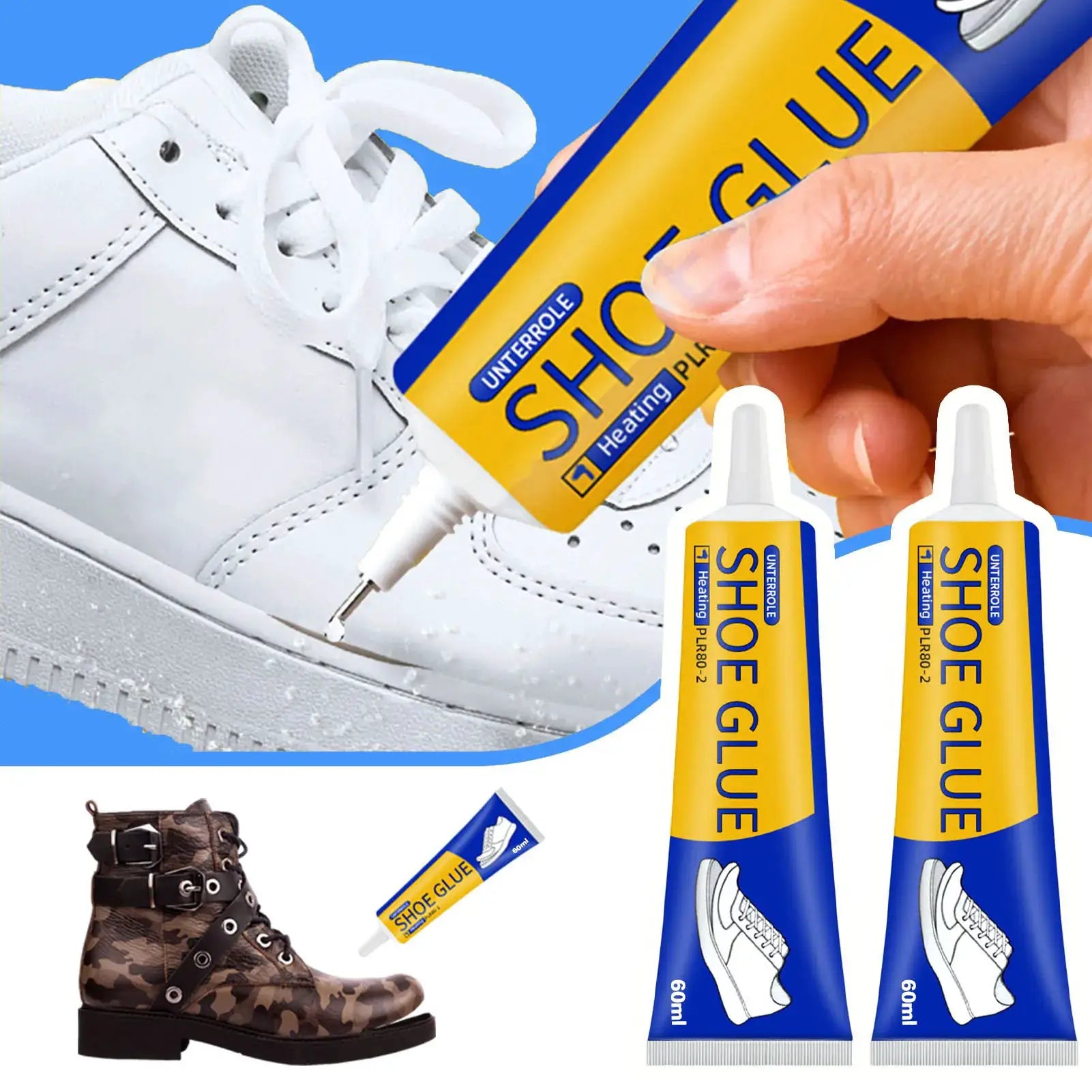60ml Waterproof Shoe Adhesive Resin Glue For Sneakers Boots Leather Shoes Fast Dry Diy Repair
