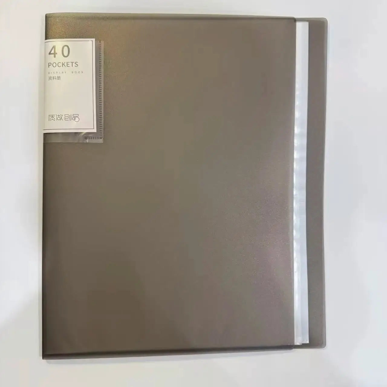 Simples Market Data Book A4 transparent insert folder with 40 pockets, multi-layer gray office folder