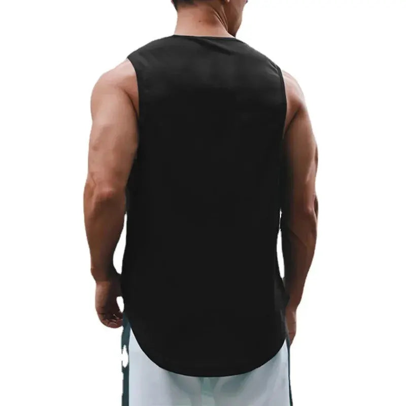 Summer Mens Running Vest Quick Dry Loose Fit Sleeveless Tank Top For Gym Running Basketball And Bodybuilding