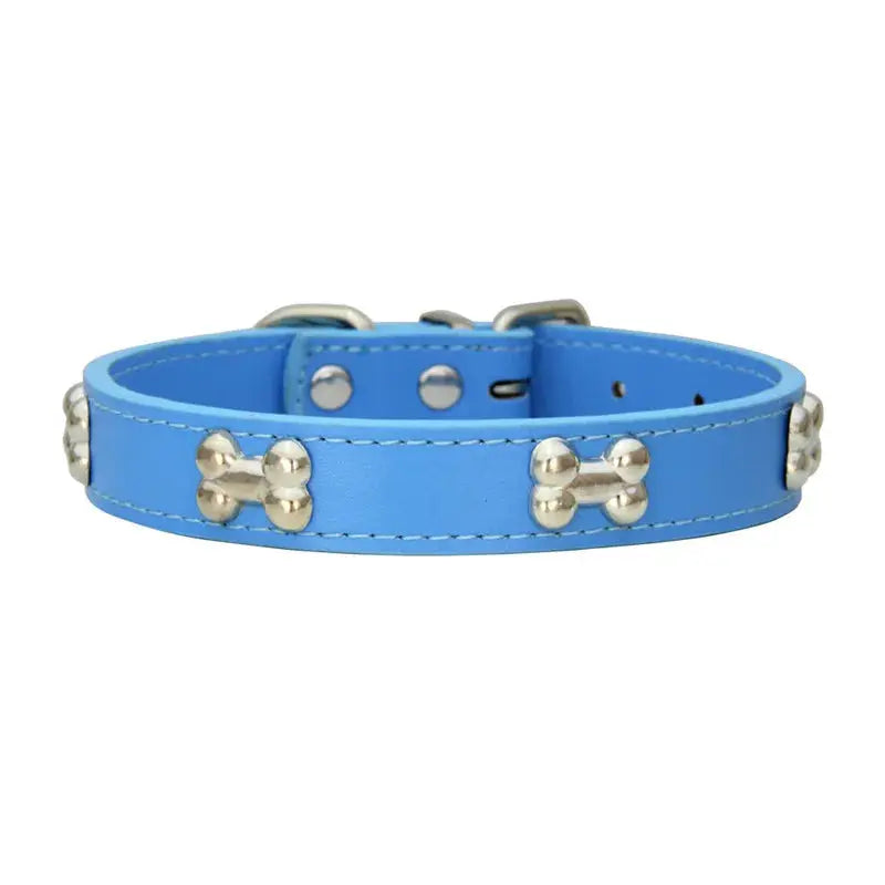 Bone Leather Durable Pet Collar For Dogs And Cats Puppies Pugs Chihuahuas Small And Large