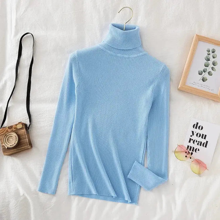 EverSoft Women Turtleneck Knitted Sweater Soft Cashmere Blend For Cozy Warmth In Autumn And Winter