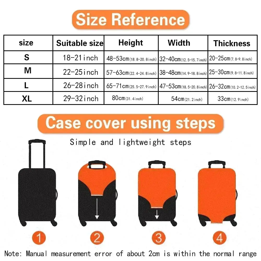VoyagePro Luggage Cover For 18 To 32 Inch Suitcases Washable Stretch Fabric Protector With Bright Geometric Pattern