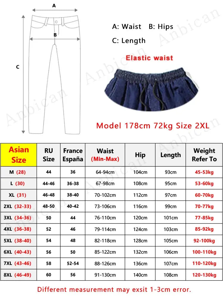 Plus-size men's denim jogger jeans by Simples Market with elastic waist, navy.