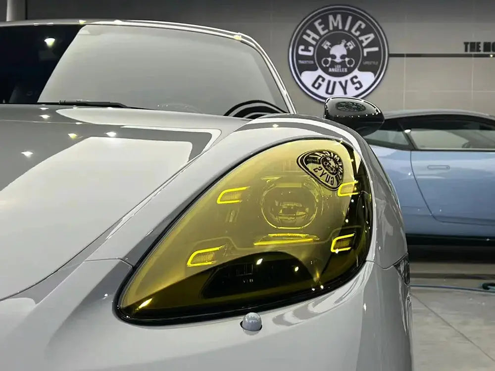 Headlight tint vinyl film sheet in yellow for cars, Simples Market, self-adhesive and waterproof