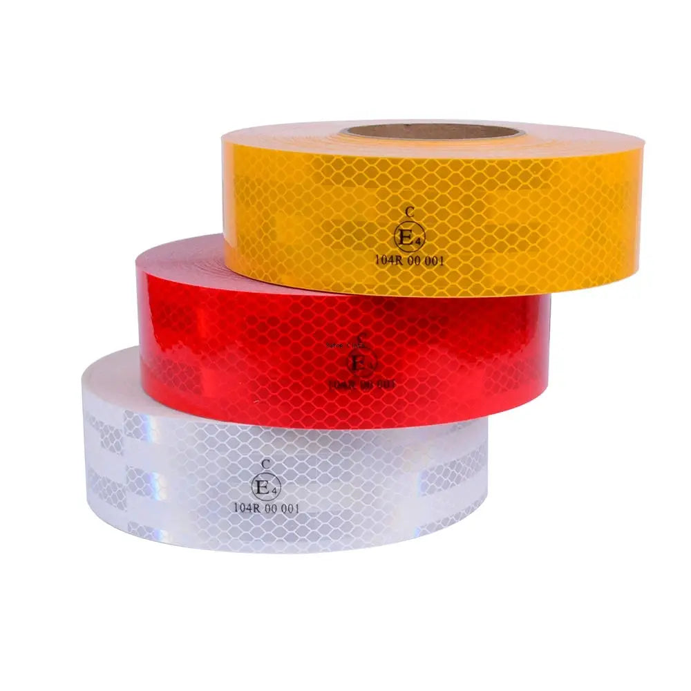 High Intensity Reflective Adhesive Tape 5cm By 5m Diamond Grade Red White Yellow Waterproof For Trucks Cars Motorcycles