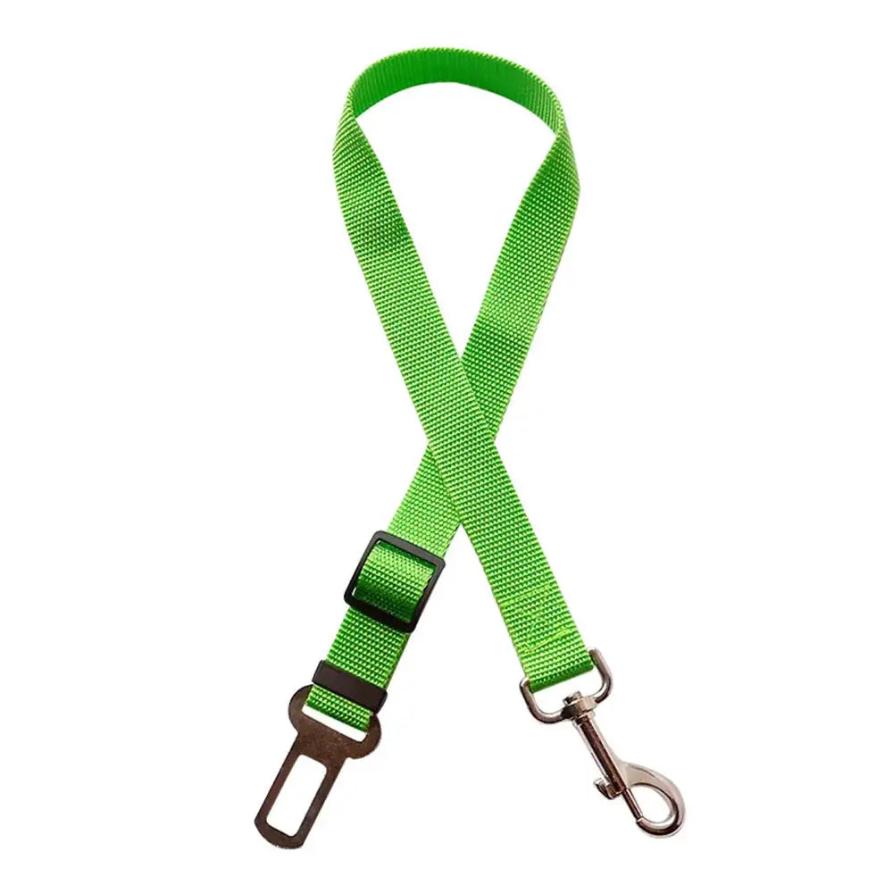 Adjustable Dog Car Seat Belt Harness With Nylon Reflective Cushioning For Safe Car Travel