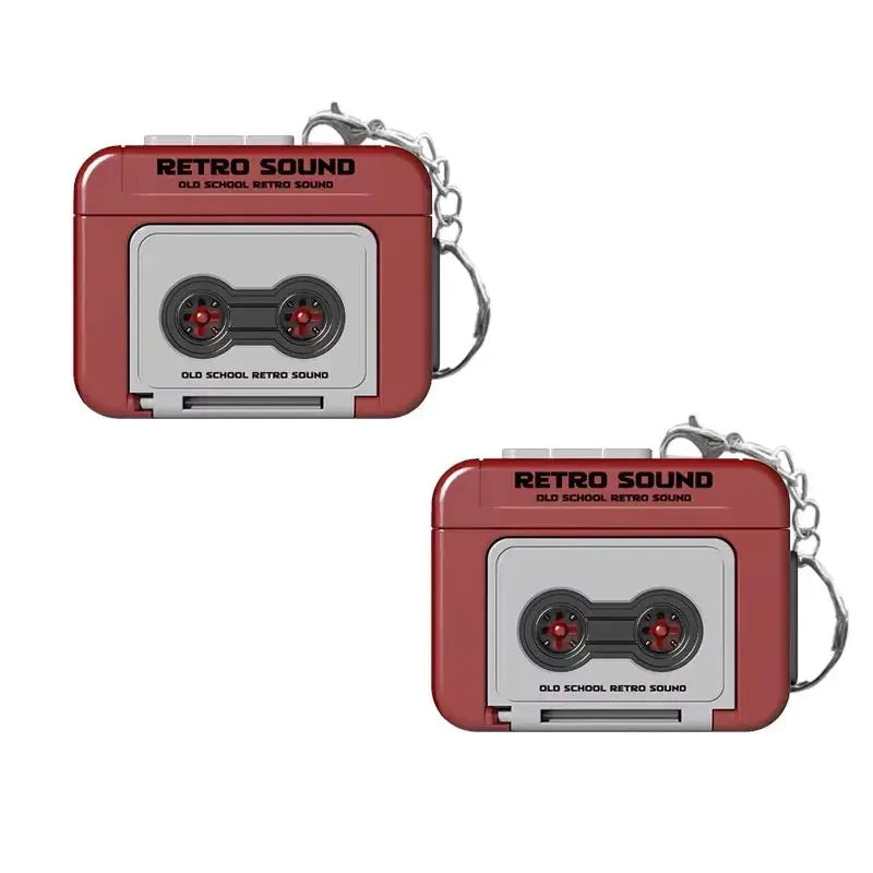 Retro Tape Recorder Keychain Mini Recording Pendant Personalized Music Box Gift for Couple Birthday