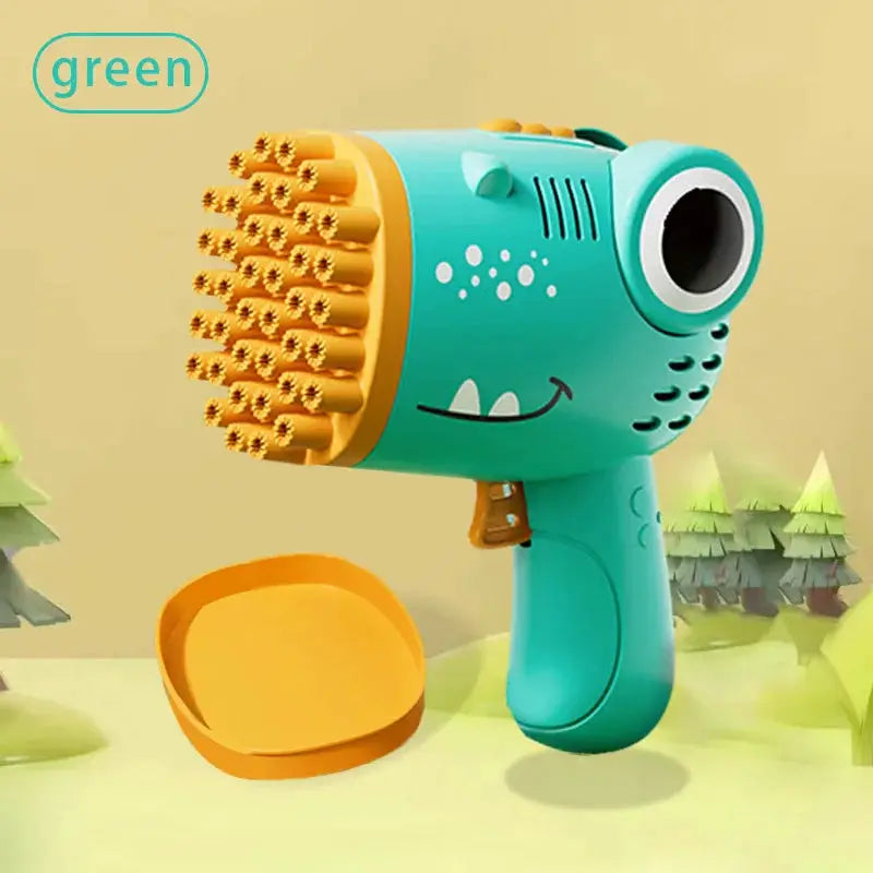 40 Hole Dinosaur Bubble Machine Handheld Electric Bubble Gun for Outdoor Weddings and Parties