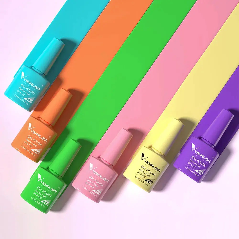 Venalisa 7 5ml Gel Nail Polish Kit 60 Colors Hema Free Milky White Jelly Soak Off UV LED Varnish Full Coverage