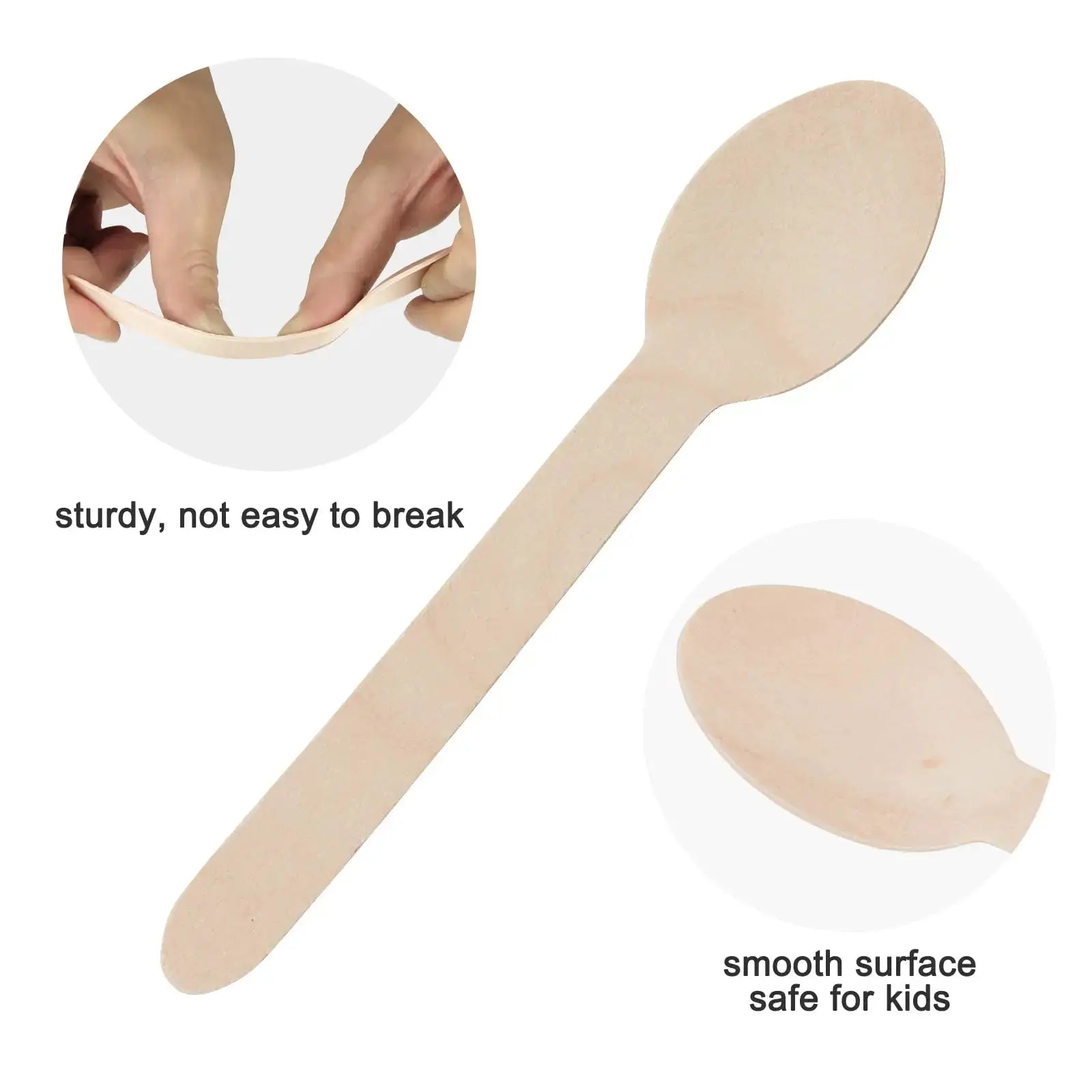 Disposable Wooden Spoons Set 50 100 Pcs For Tasting Yogurt Ice Cream Desserts Forks Wedding Party Tableware