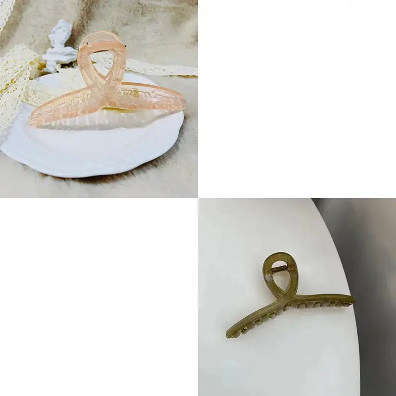 LuxeLocks Cross Matte Large Hair Claw Clips 2 Or 4 Pack For Secure Hold Women Fashion Hair Accessories