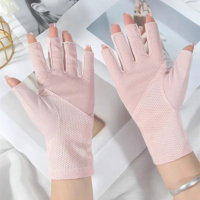 NailGuard Anti UV Fingerless Nail Gloves For Gel UV Protection During LED Nail Treatments