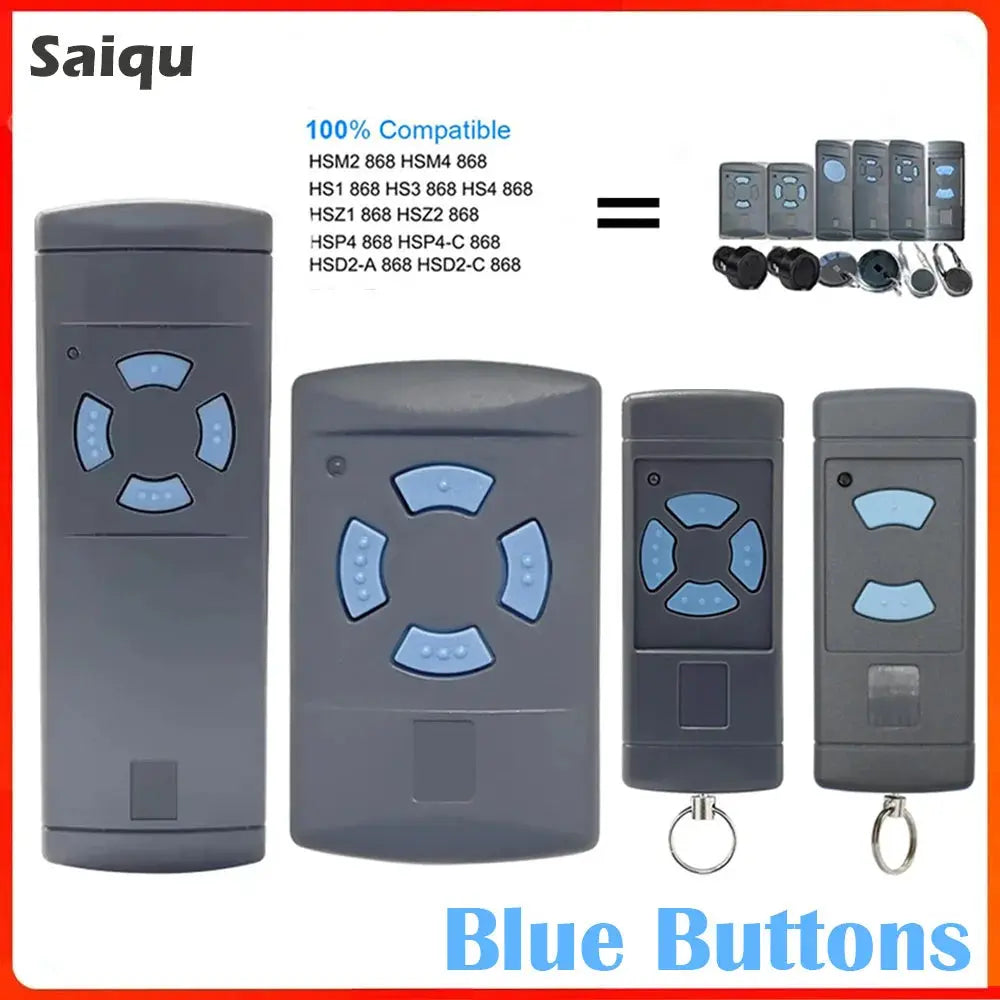 868 MHz Garage Door Remote Controller One to One Copy Compatible with HSM4 HSM2 HS2 HS4 HSE2 HSE4 HSZ1 HSZ2 HSP4