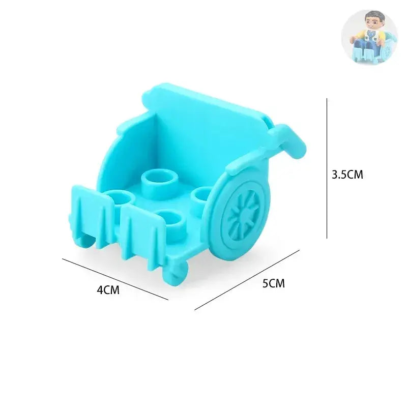 Big Building Blocks Play House Furniture Accessories Indoor Bed Compatible Large Bricks Assemble Toys For Kids Gift