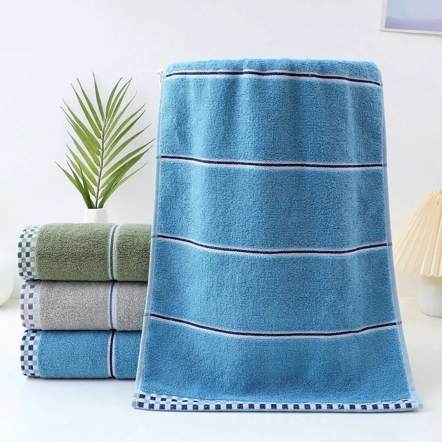 All Cotton Thickened Absorbent Jacquard Bath Towel And Face Towel Skin Friendly Pure Cotton Adult Towel