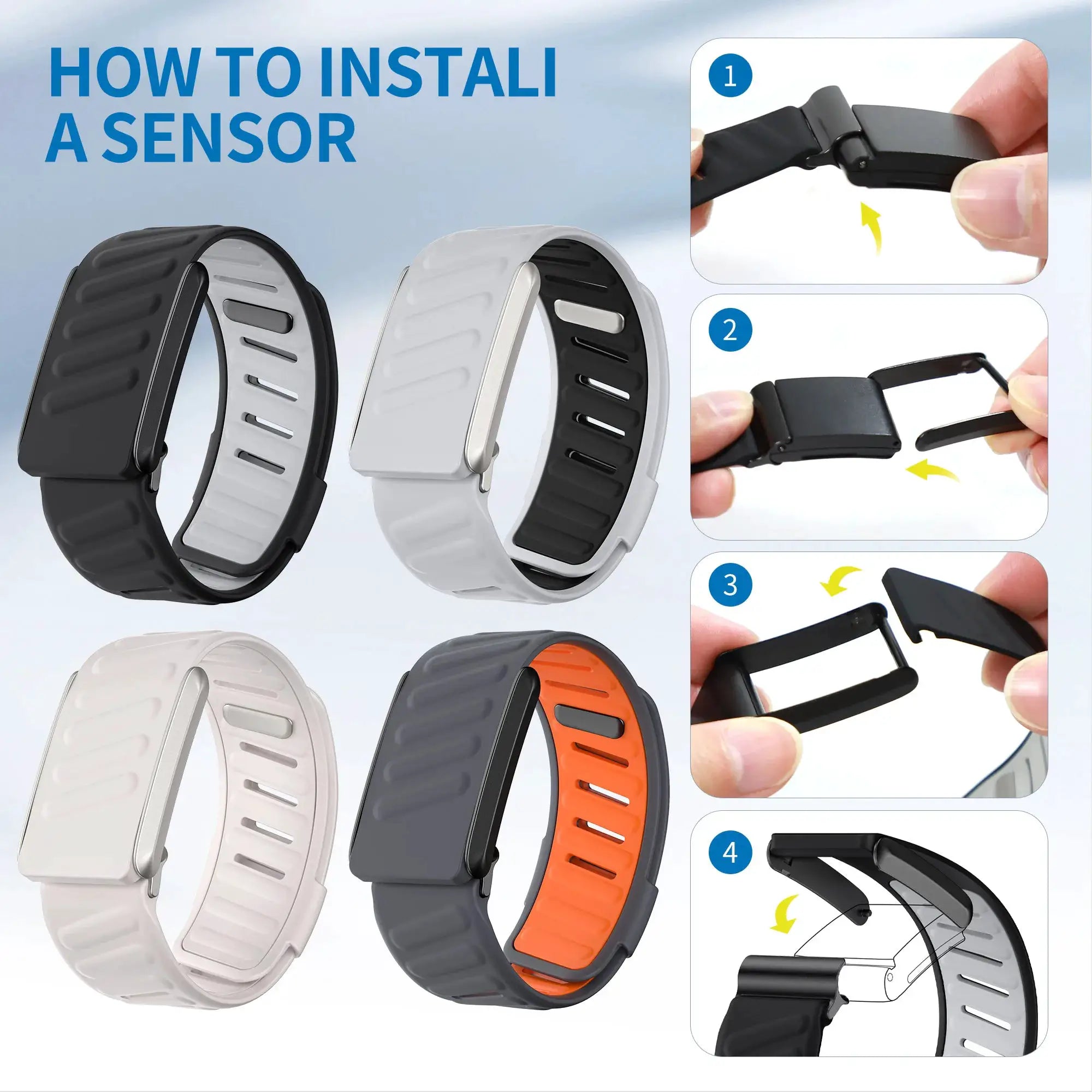 Whoop 5.0 SportFlex Wrist Band Soft Touch Silicone Waterproof Sweatproof Adjustable Strap for Fitness Trackers