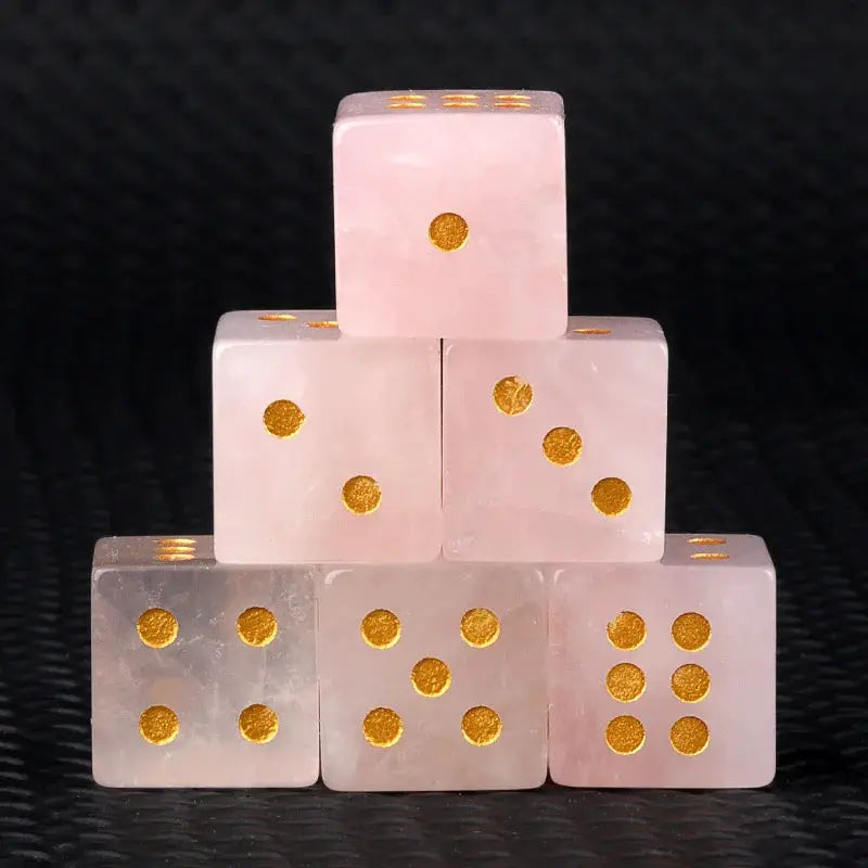 5 Piece Natural Stone Dice Set Amethyst Agate Tiger Eye 1.6cm Each Stone For Tabletop Games Wholesale