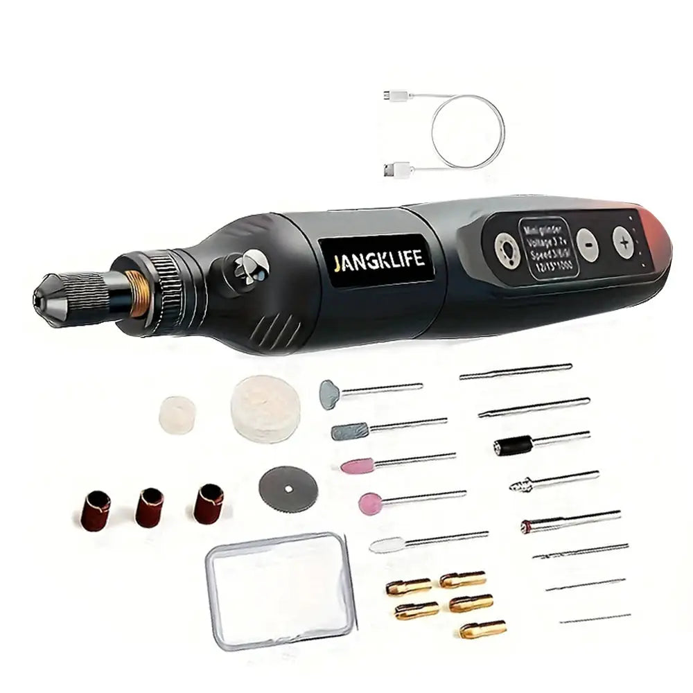 JANGKLIFE USB Cordless Rotary Tool Kit Engraving Pen For Jewelry Metal Glass DIY Mini Wireless Drill