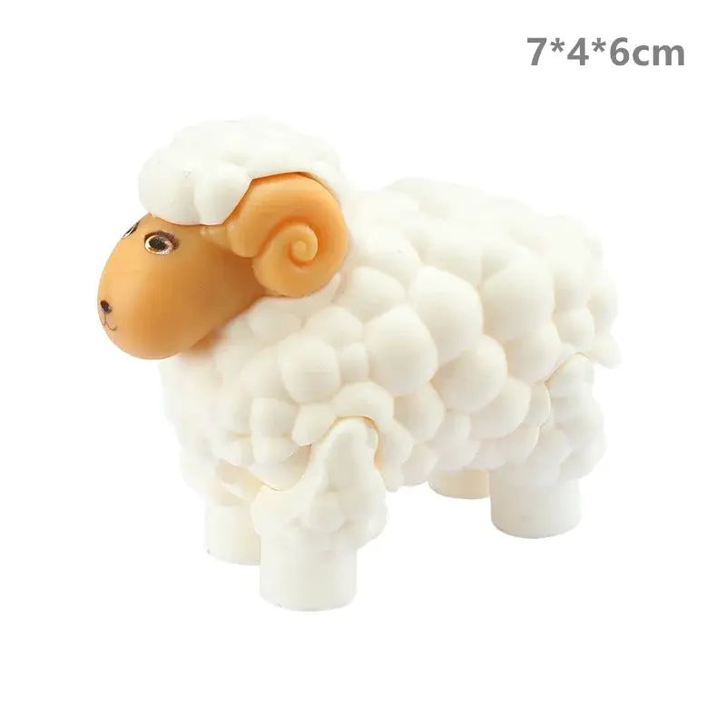Big Building Blocks Zoo Animals Set Compatible Large Bricks For Kids Fun Assembly Toys Party Gift