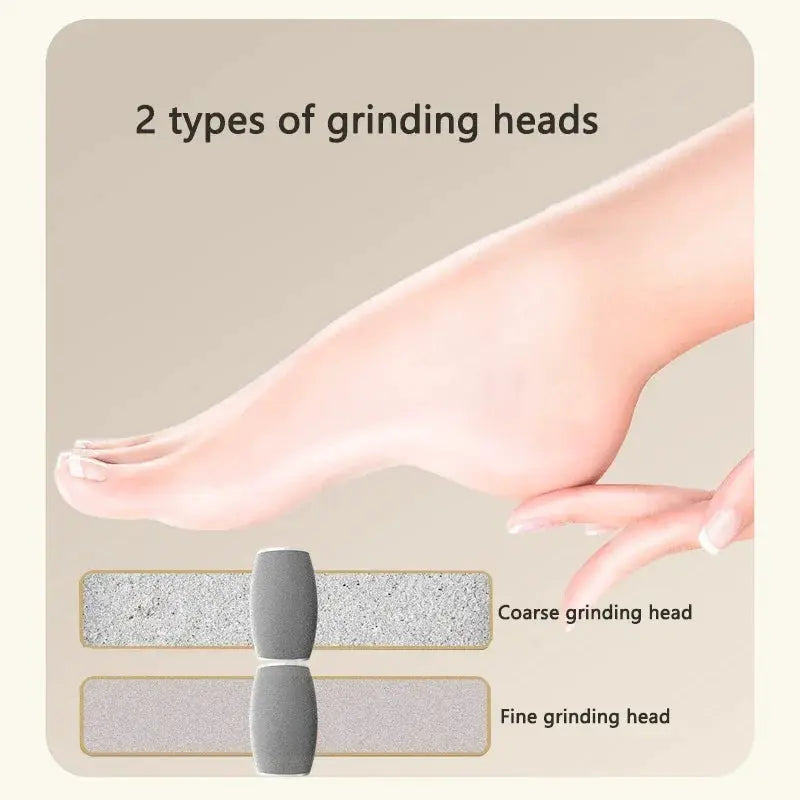 Simples Market electric foot grinder, rechargeable, with 2 grinding heads: coarse and fine.