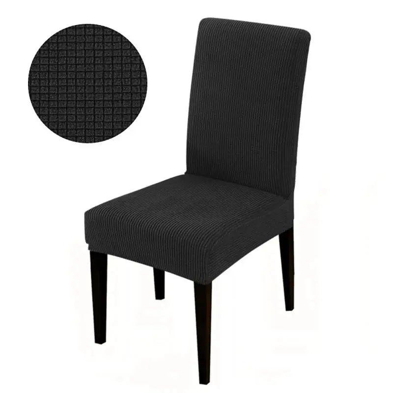 Armchair slipcover, charcoal gray stretch spandex, 4-piece set by Simples Market.