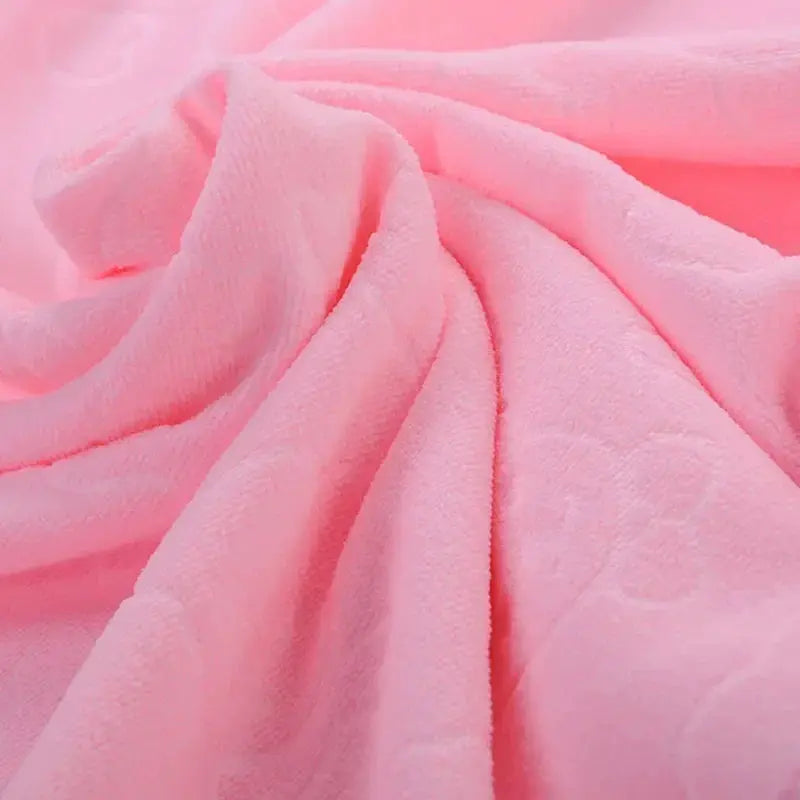 Simples Market pink pet towel for dogs and cats; quick-dry, absorbent microfiber bath towel