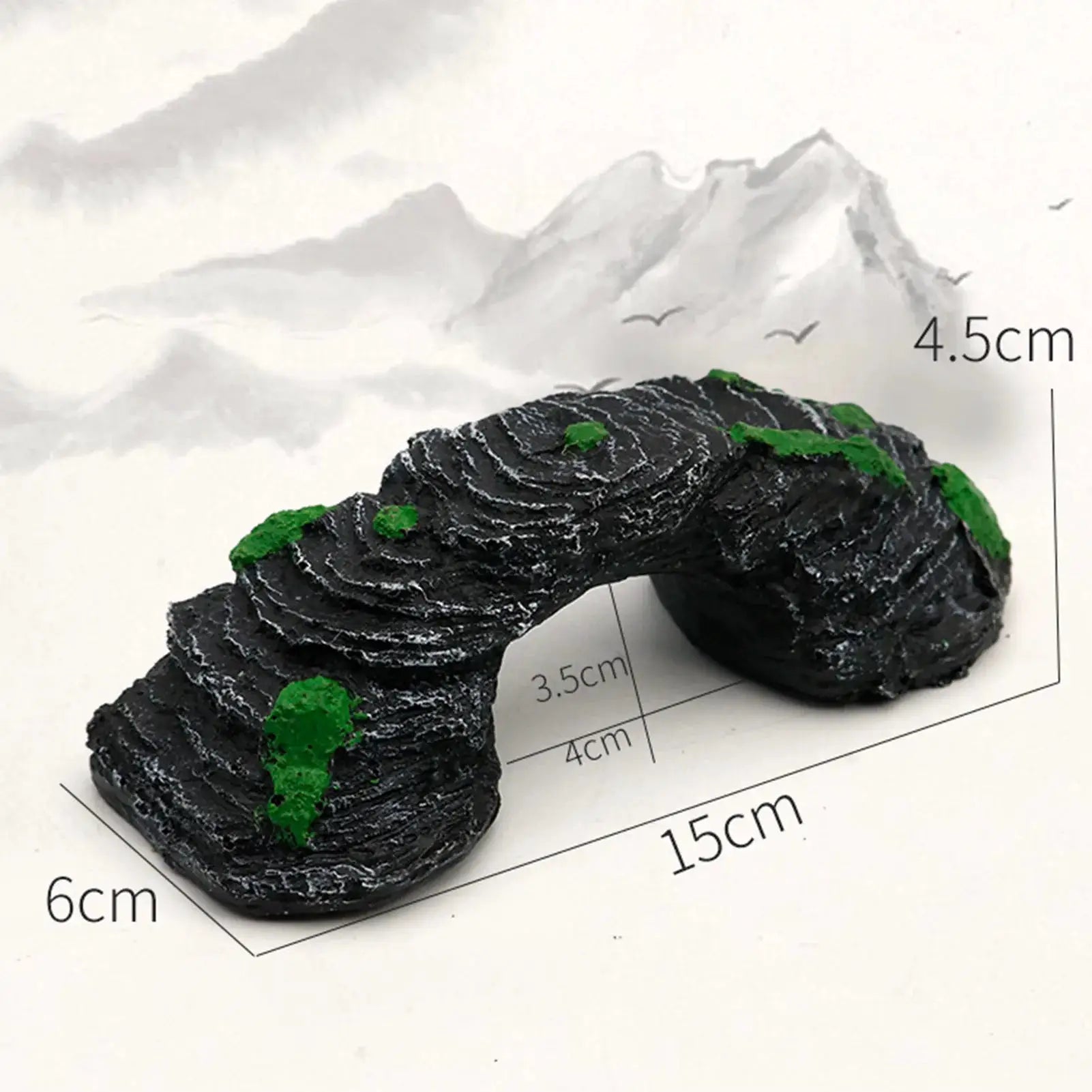 Artificial Bridge Resin Landscape Decoration for Fish Tank Aquarium Ornament and Cave Habitat