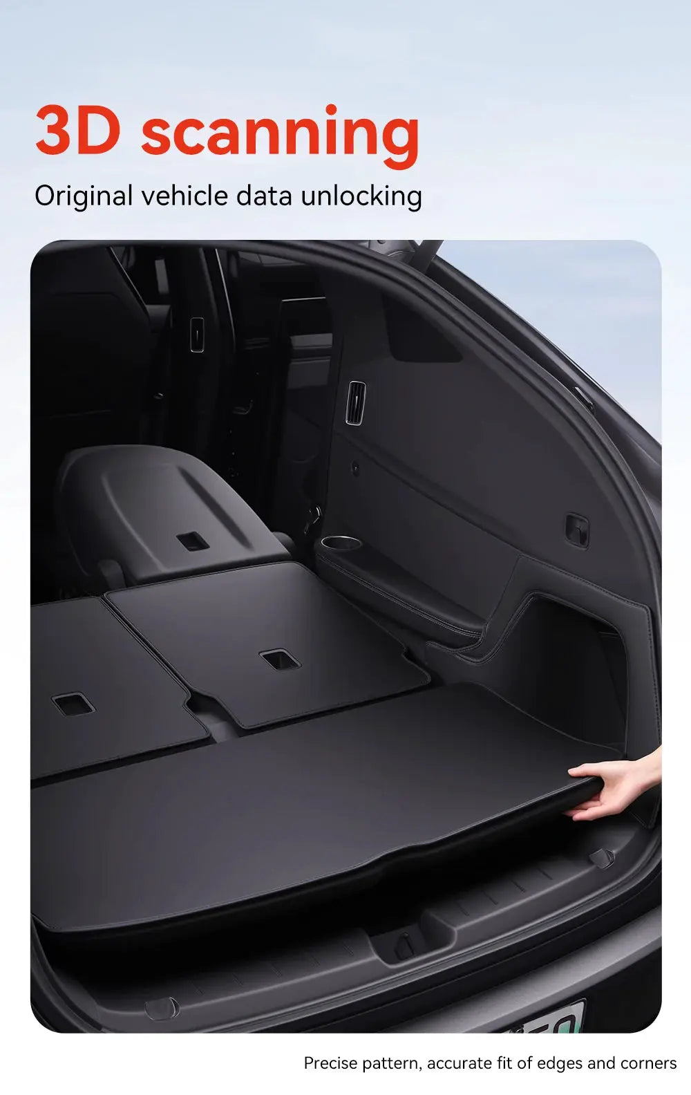 Trunk mat cover for Tesla Model YL Juniper; Nappa leather, all-weather anti-scratch full-coverage liner