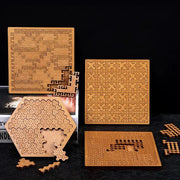 Impossible Wooden Puzzle For Adults Ten Level Eco Friendly Brain Teaser Jigsaw Tangram Board Game