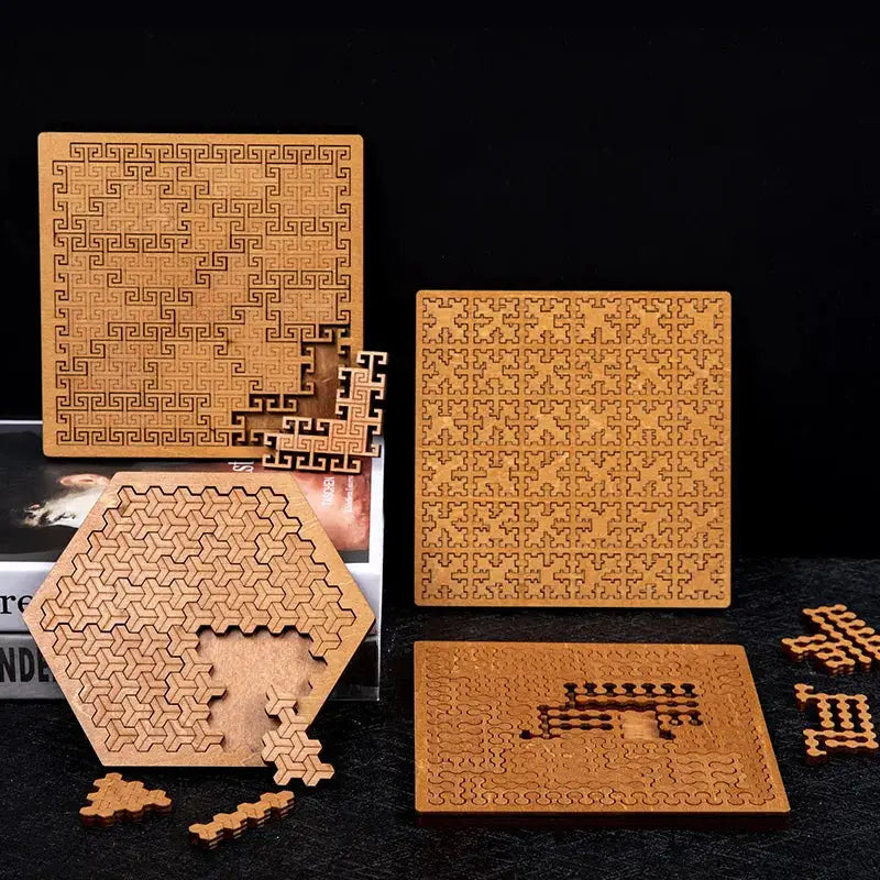 Impossible Wooden Puzzle For Adults Ten Level Eco Friendly Brain Teaser Jigsaw Tangram Board Game