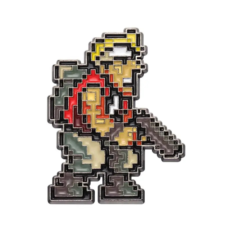 Shooting Game Enamel Pin Zinc Alloy Backing For Clothing Anime Fans Gift Stylish Collectible