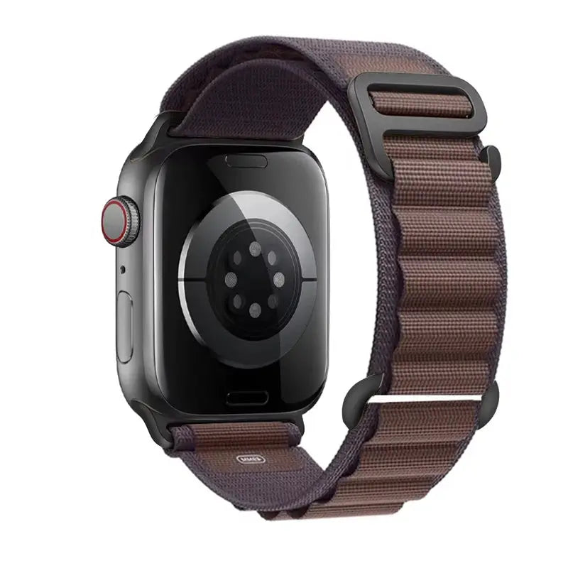 Apple Watch nylon Alpine strap in brown for 40–49mm models by Simples Market
