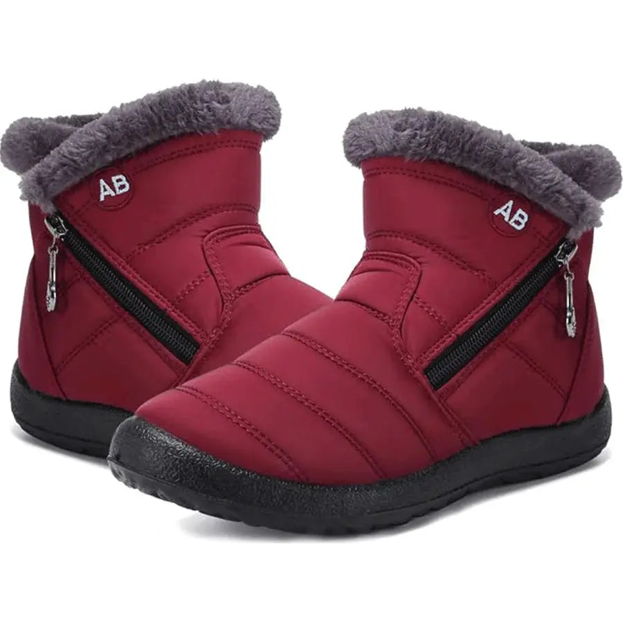 EverWarm Solid Color Mid Calf Boots For Women Waterproof Upper Plush Lining For Warm Winter Comfort