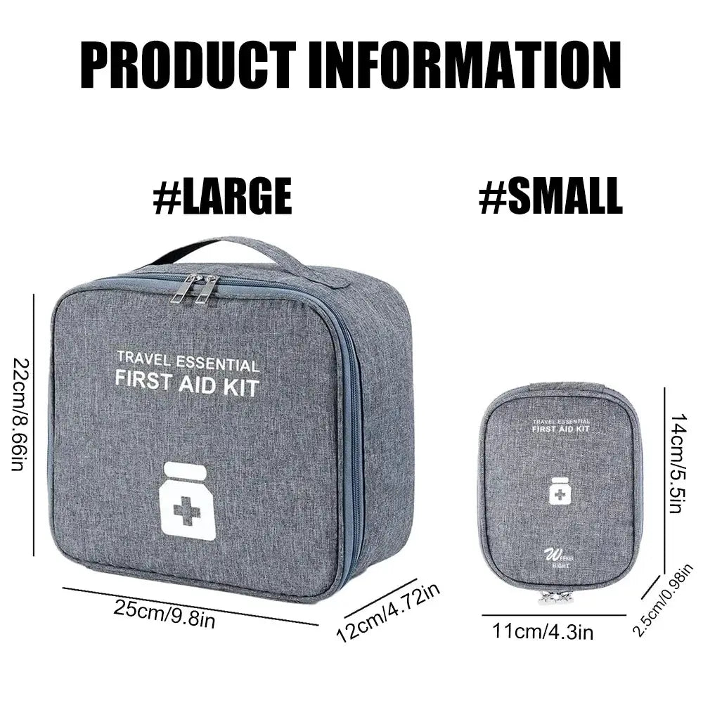 Family First Aid Kit Portable Outdoor Travel Storage Bag Large Capacity Layered Medicine Organizer