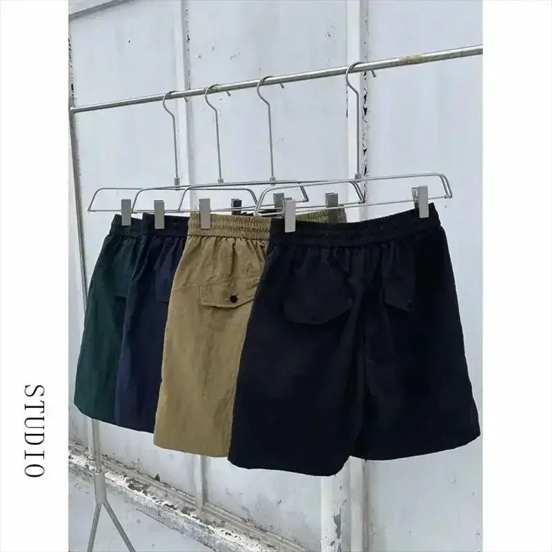 Summer Cargo Style Set Men's Casual Hooded Solid Short Sleeve T-shirt Shorts Loose Fashion High Quality Handsome Sweatshirt Suit