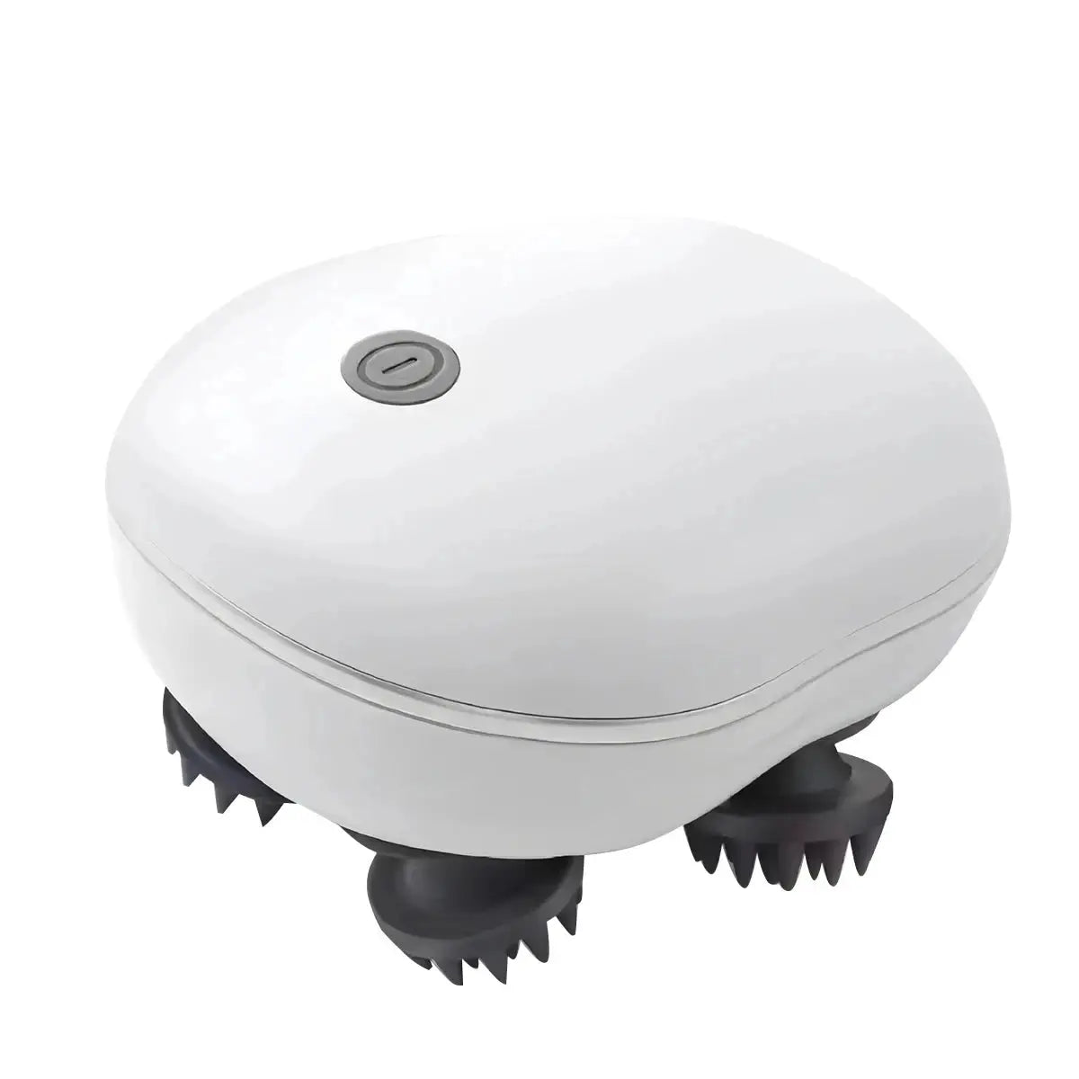 2-in-1 Electric Scalp Cleaner & Pet Massager by Simples Market, white with three rotating brush heads