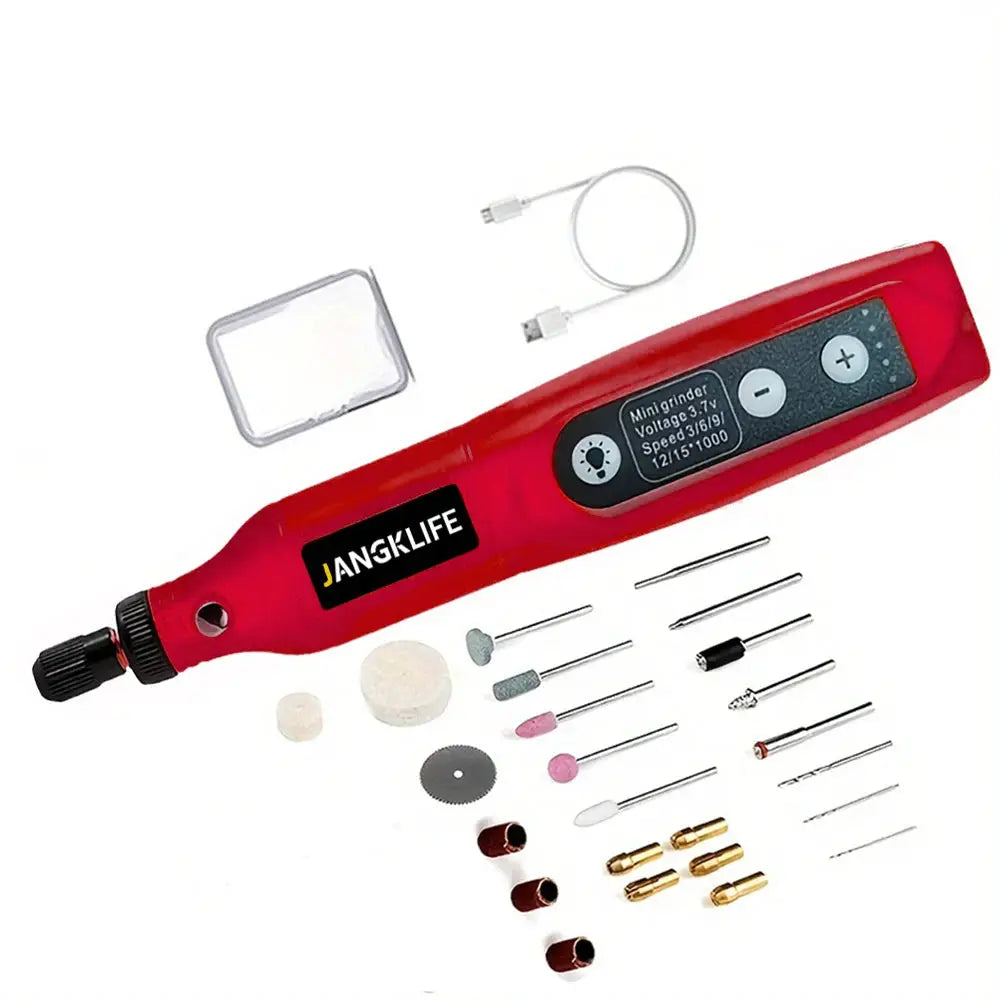 JANGKLIFE USB Cordless Rotary Tool Kit Engraving Pen For Jewelry Metal Glass DIY Mini Wireless Drill
