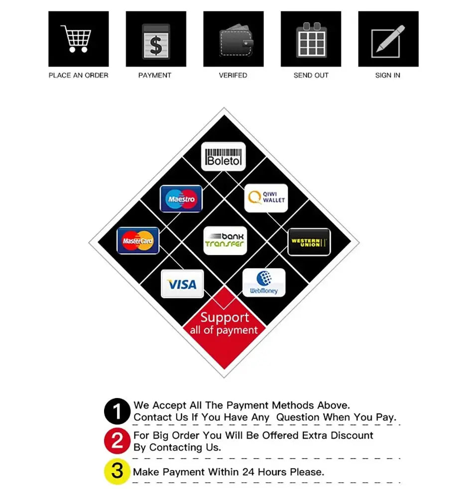 LIGE men’s watch product page; payment logos Visa MasterCard Maestro WebMoney Qiwi Western Union in a diamond grid