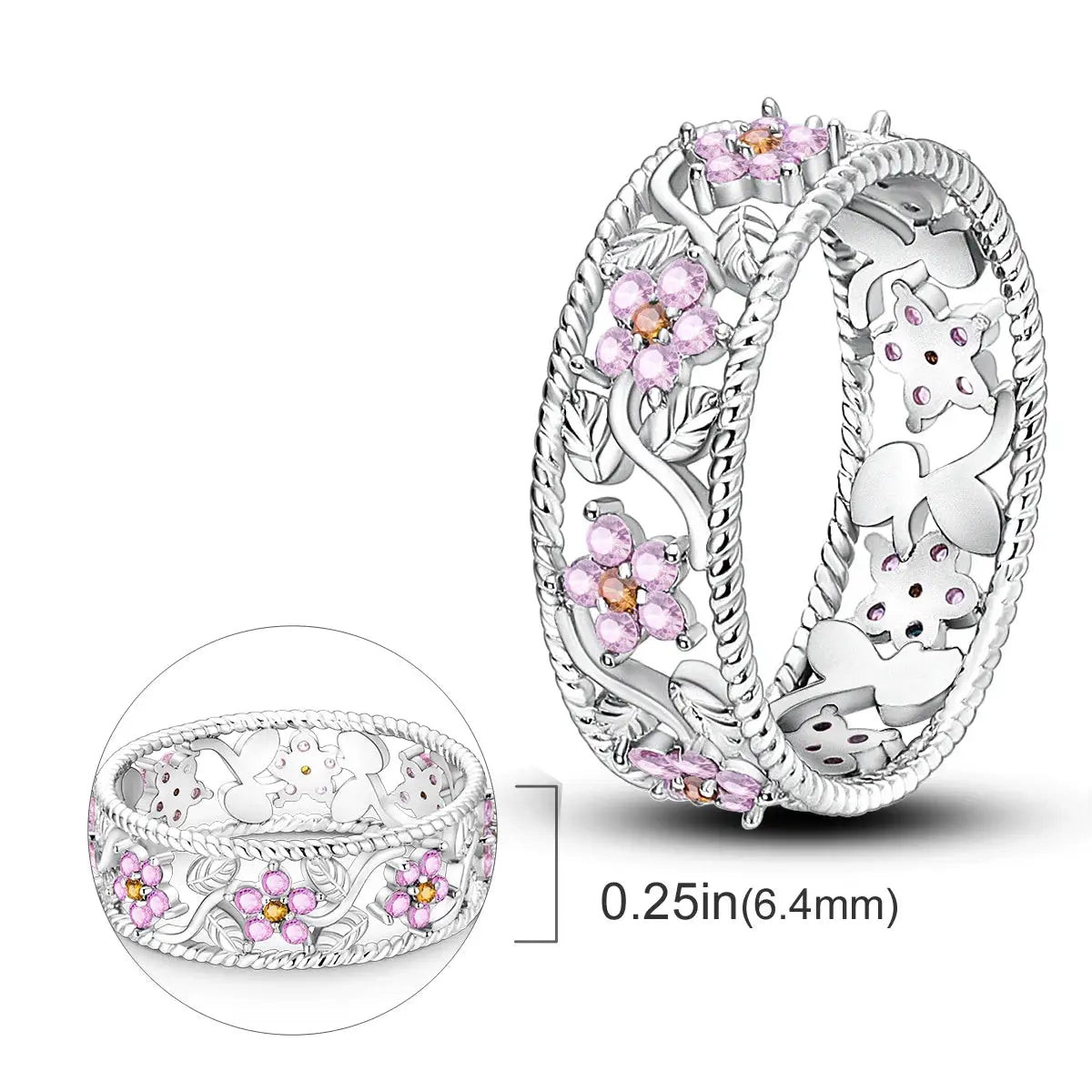 925 Silver Infinite Love Firefly Ring Original Design Zircon Ring For Women High Quality Wedding Jewelry Gift