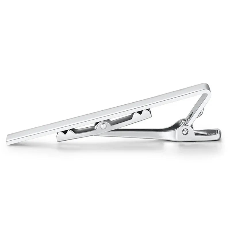 NobleMan Metal Tone Tie Clip Simple Bar Clasp Keeps Neckties Neat and Stylish for Men