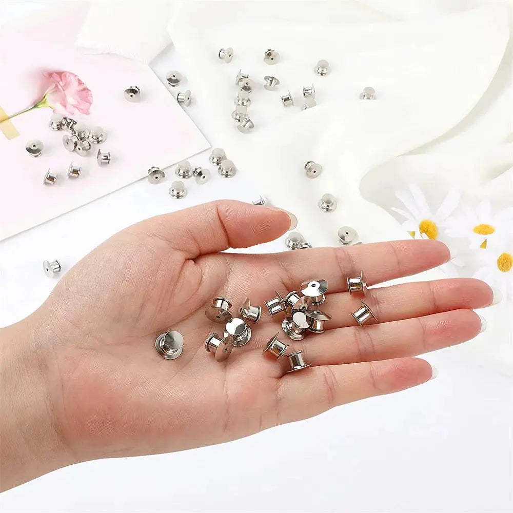 10 30 50 PCS Safety Brooch Lock Metal Pins Back Keeper Caps Clasps for DIY Jewelry Making Copper Findings