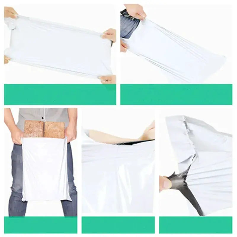 INPLUSTOP Poly Shipping Bags Opaque White PE Express Envelopes Self Adhesive Seal Courier Mailing Bags