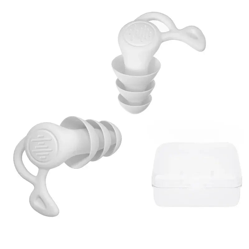AquaShield 3 Layer Anti Noise Silicone Reusable Earplugs Waterproof Comfort For Sleeping Swimming Diving And Surfing