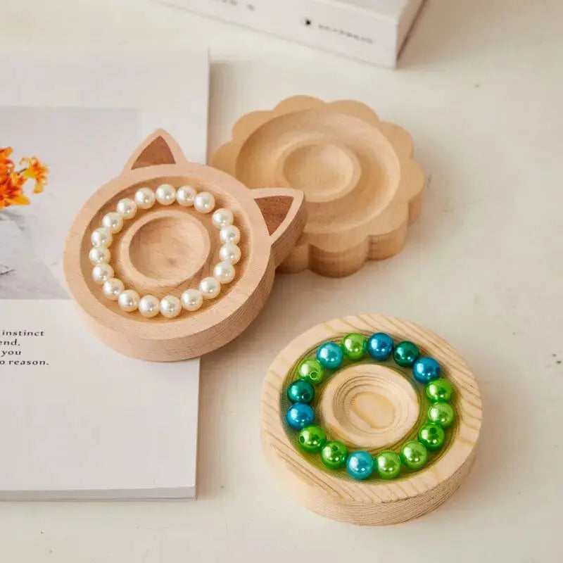 DIY Wooden Beading Design Board For Jewelry Making Bracelets Necklaces Crafts Tray Display