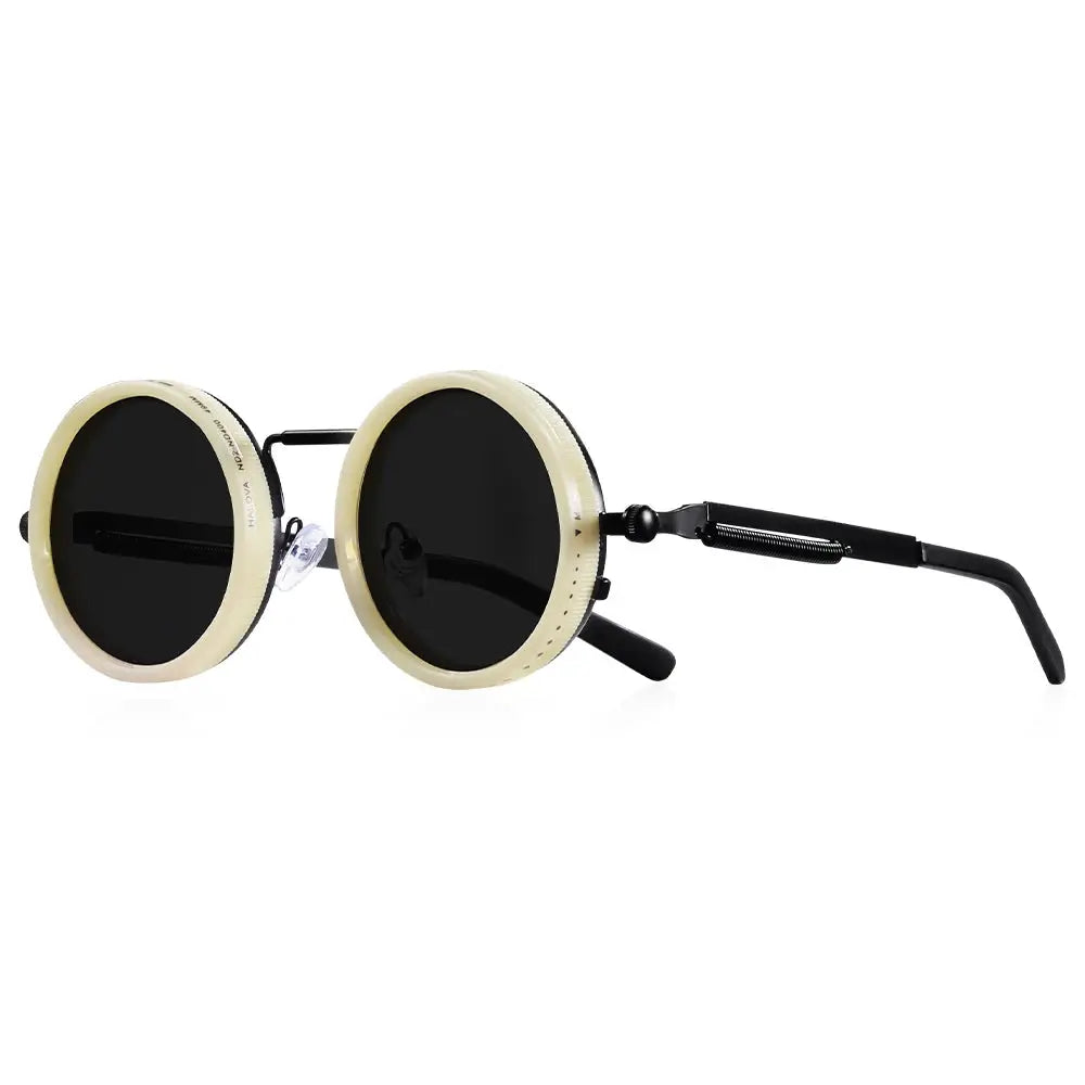 CRIXALIS Polarized Round Sunglasses With Adjustable Dimming ND9 UV400 Unisex Retro Punk Outdoor Fishing Eyeglasses